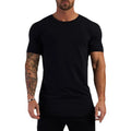 Men's Slim Fit Gym Fitness Casual Running T-shirt Black