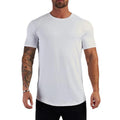 Men's Slim Fit Gym Fitness Casual Running T-shirt White