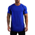 Men's Slim Fit Gym Fitness Casual Running T-shirt Blue