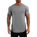 Men's Slim Fit Gym Fitness Casual Running T-shirt Gray
