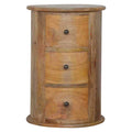 3 Drawer Solid Mango Wood Drum Chest