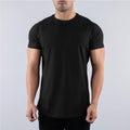 Men's Breathable Solid Color Short Sleeve T-shirt Black