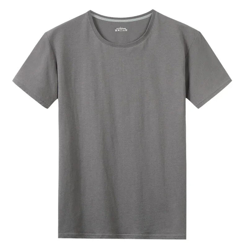 Men's Short Sleeve Solid color O-Neck T-shirts Gray