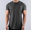 Men's Breathable Solid Color Short Sleeve T-shirt Gray
