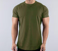 Men's Breathable Solid Color Short Sleeve T-shirt green