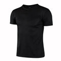 Men's Breathable Solid Color Short Sleeve T-shirt Black