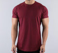 Men's Breathable Solid Color Short Sleeve T-shirt Red
