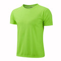 Men's Breathable Solid Color Short Sleeve T-shirt Green